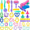 Playdough Tools 36pcs Play Dough Tools Set for Kids with Playdough Cutters,Roller,Rolling Pins,Dough Extruder...