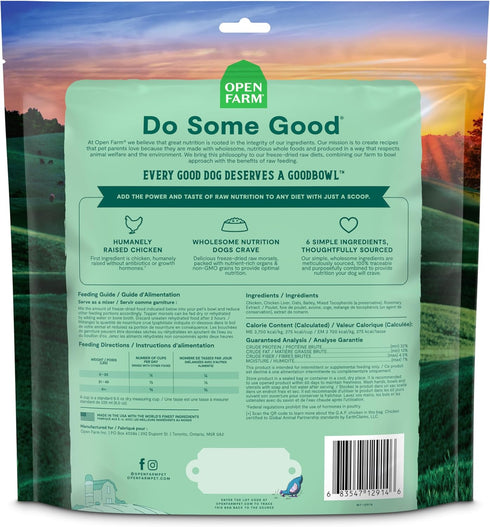 Open Farm Goodbowl Freeze Dried Morsels – Harvest Chicken & Wholesome Grains Recipe 8oz...