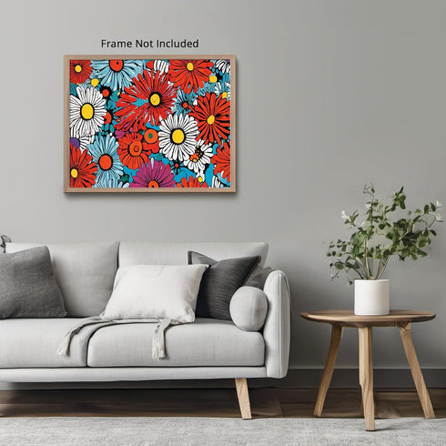 Posterizer 1 pcs-beautiful dainty flower in oil painting style 6-Floral & Botanical Art-Landscape & Nature Art-Decor for Home & Office- unframed w...