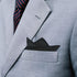 Black Solid Woven Pocket Squares For Men...