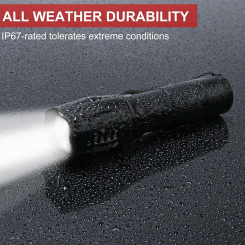 COSOOS LED Flashlight with Holster, Bright Tactical Flashlight 1000 Lumen, Zoomable 5-Mode Portable Waterproof Flash Light for Emergency, Hiking, ...