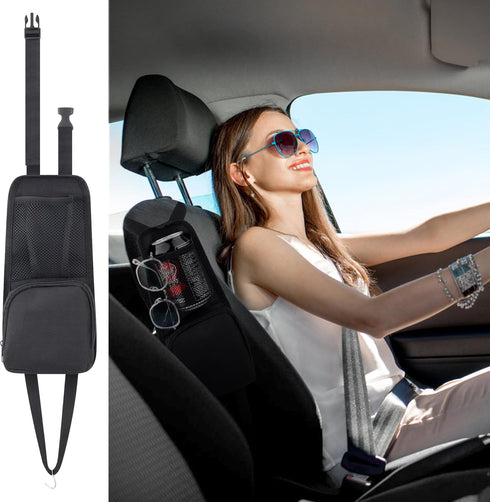 Car Seat Storage Hanging Bag,Car Seat Side Organizer Car Interior Accessories Hold Phones,Wallets,Glasses,Universal Multifunctional Car Organizers...