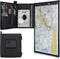 Tactical Map Case Military Map Pouch Holder Army Map Protector Foldable Map Storage Bag Multifunctional for Outdoors or Hiking - 13"x10" Clear Vie...