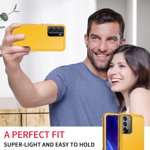 Unitedtime for Galaxy S22 Plus Case, Dropproof Shockproof Military Grade Phone Cover Armor Heavy Duty for Samsung Galaxy S22 Plus (Yellow)...