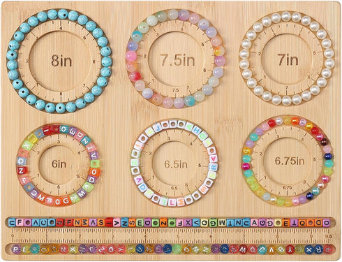 Petoysoso Bead Board for Jewelry Making, Bamboo Beading Board for Jewelry Bracelet Making, Bracelet Bead Board, Bracelet Bead Board for Bracelet, ...