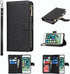 Jaorty Wallet Case Compatible with iPhone 7/8/iPhone SE 2nd 2020, 9 Card Slots, Wrist Strap, Stand Feature, Zipper Cash Pocket, Magnetic Leather C...