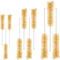 stonylab 10 Pack Tube Brushes, Bristle Test Tube Bottle Wash Cleaning Brushes with Radial Tufted End for Laboratory, Size Assorted...