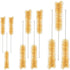 stonylab 10 Pack Tube Brushes, Bristle Test Tube Bottle Wash Cleaning Brushes with Radial Tufted End for Laboratory, Size Assorted...