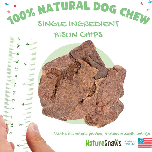 Nature Gnaws USA Crunch Chips for Dogs - Single Ingredient Natural Dog Chew Jerky Treats – Made in USA (6 oz)...