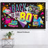 Irenare Back to The 80's Party Banner Backdrop Decorations Supplies for Photography Background, 73 x 43 x 0.04 Inch...