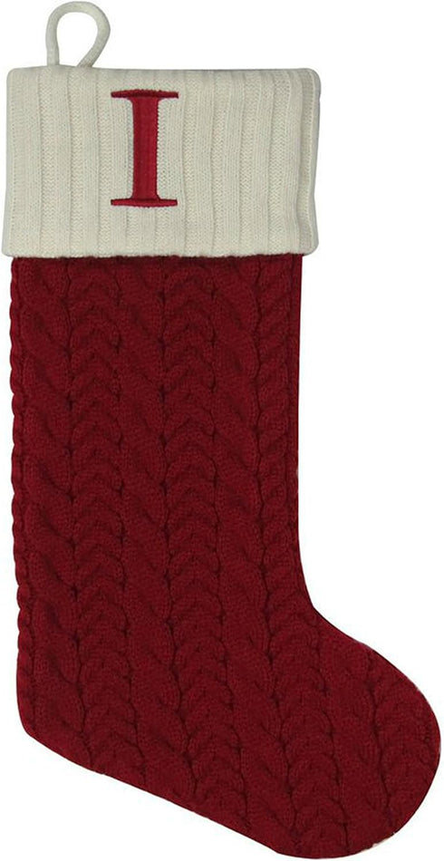 21-in. Initial Stocking sock " I " CHRISTMAS...