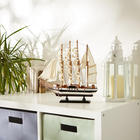 Gifts & Decor Zingz & Thingz Ahoy Collection Wooden Passat Ship Model, 13x2.75x12...