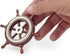 Nagina International 4" Small Rosewood Crafted Brass Ring Ship Wheel | Pirate's Adult Nautical Decor Steering Wheel | Maritime Nursery Decor...