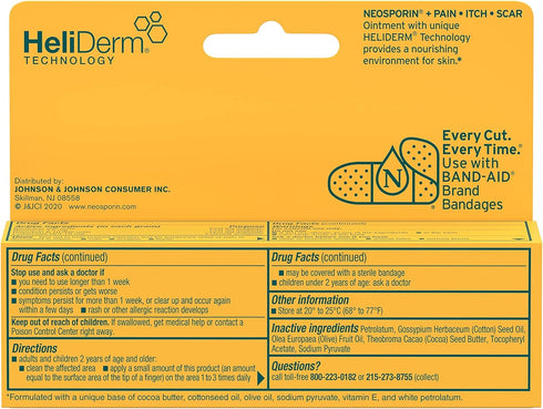 Neosporin First Aid Antibiotic Pain-Relieving, Anti-Itch, & Scar Ointment with Neomycin, Bacitracin Zinc, Pramoxine HCl & Polymyxin B, for Minor C...