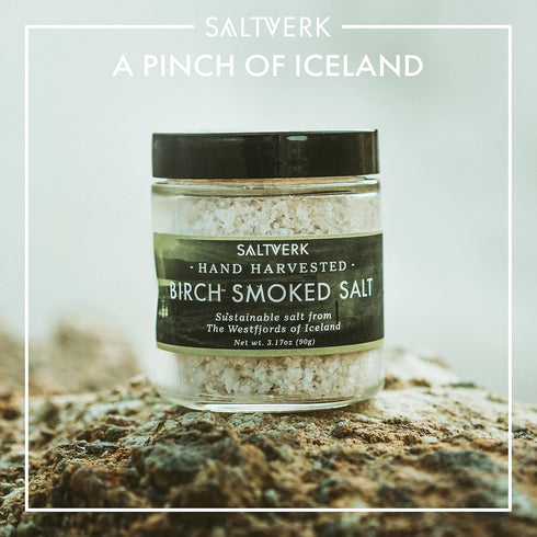 Saltverk Birch Smoked Sea Salt - Gourmet, Icelandic, Hand Harvested and Sustainably Made - 3.17 Oz Jar...