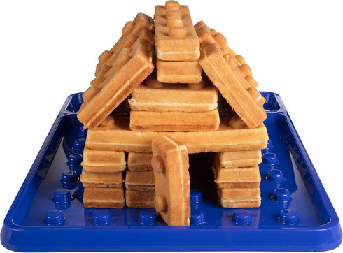 Brick Building Construction Eating Plate - Stack & Build Your Brick-Shaped Waffles on Fun Novelty Plate - as Seen on Kickstarter - Fun Gift, Waffl...