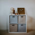 Parker Baby Felt Foldable Storage Cube Bin - 11 Inch Nursery Cubby Storage Bin Cubes for Cube Organizer, Closet Organizers and Storage Toy Bin, Ro...