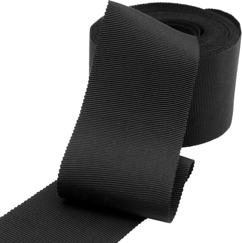 Black Petersham Ribbon 2 Inch 6 Yards Vintage Ribbon for Millinery Hat Craft...