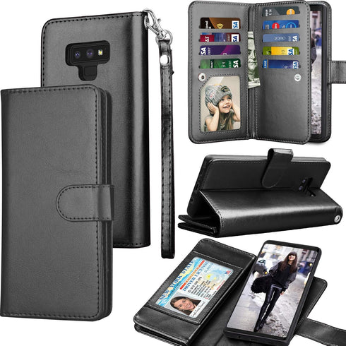 Tekcoo for Galaxy Note 9 Case, for Note 9 Wallet Case, PU Leather ID Cash Credit Card Slots Holder Carrying Folio Flip Cover [Detachable Magnetic ...