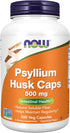 NOW Supplements, Psyllium Husk Caps 500 mg, Non-GMO Project Verified, Natural Soluble Fiber, Intestinal Health*, 500 Veg Capsules...