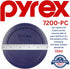 Pyrex 7200-PC 2 Cup Dark Blue Round Storage Lids - Original Genuine Pyrex Lids - 2 Pack...