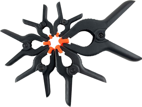 WAENLIR 16-Piece 3.5 inch Nylon Spring Clamp Set Plastics Clips for backdrop, Wood Working, Photography, Craft, Art DIY...