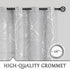 FMFUNCTEX Linen Semi Sheer Curtains for Bedroom and Living Room - Silver Foil 63 Inches Long, Metallic Print Grey Tree Panel for Windows, Light Fi...