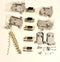 5 Sets Crimp Type DB9 Female + Plastic Hoods + Pins Set, D-Sub 9P Female Crimp Connector, Pin & Hood Kit (5 DB9 Female + 5 Hoods + 50 Pins)...