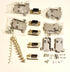 5 Sets Crimp Type DB9 Female + Plastic Hoods + Pins Set, D-Sub 9P Female Crimp Connector, Pin & Hood Kit (5 DB9 Female + 5 Hoods + 50 Pins)...