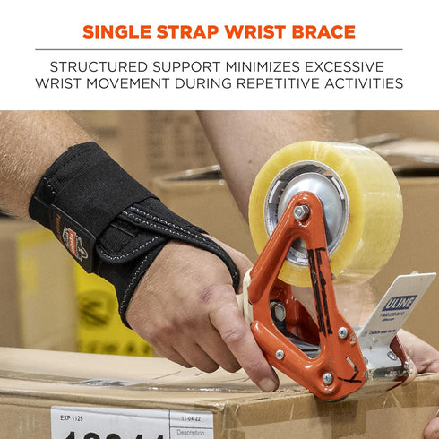 Ergodyne 70006 ProFlex 4000 Single Strap Wrist Support, Black - Large, Right Hand...