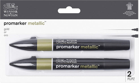 Winsor & Newton Promarker Metallic, Set of 2, Gold...