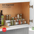 Copco 3-Tier Non-Skid Spice Rack Organizer for Kitchen Cabinet or Pantry, 15-Inch Tiered Shelf, White/Gray, Slip-Resistant Design for Jars and Bot...