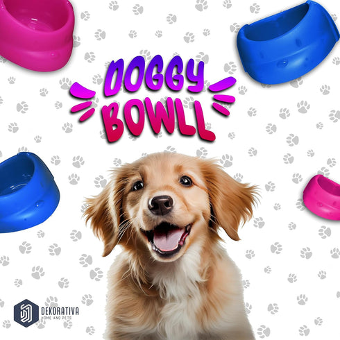 Dog Face Bowl, Food and Water Non Slip Anti Skid Stackable Pet Puppy Dishes for Small, Medium and Large Dogs (blue)...