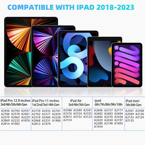 Stylus Pen for iPad 9th&10th Gen,Compatible with (2018-2023) Apple iPad Pro 11/12.9 inch, iPad 10th/9th/8th/7th/6th Gen, iPad Air 5/4/3rd Gen, iPa...