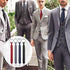 4 pc 3-in-1 Pre-tied Shirt Ties for Men - Black Solid Uniform with Zipper - Formal Adjustable Neck Strap Necktie...
