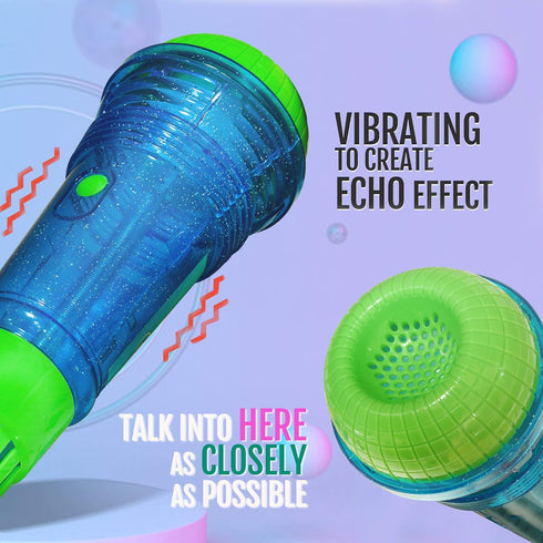 Novelty Place Echo Mic for Kids and Toddlers - Battery-Free Magic Microphone Voice Amplifying Retro Toy for Singing, Speech & Communication Therap...