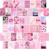 WOONKIT Pink Aesthetic Pictures, Collage Kit for Wall, Pink Room Wall Bedroom Dorm Decor, Room Decor for Teen Girls, Trendy 50pcs 4x6 inch...