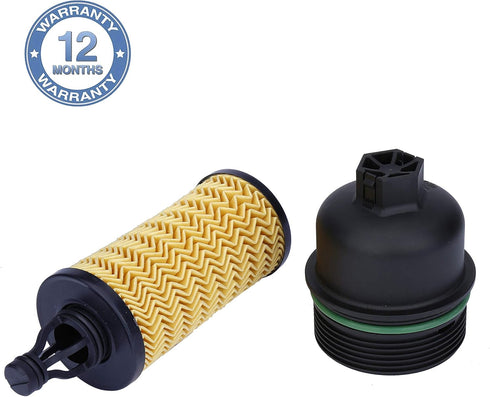 ONER Oil Filter and Oil Filter Housing Cap Assembly, Fit for 2014-2019 Maserati Ghibli V6 3.0L,2014-2019 Maserati Quattroporte V6 3.0L,2017-2019 M...