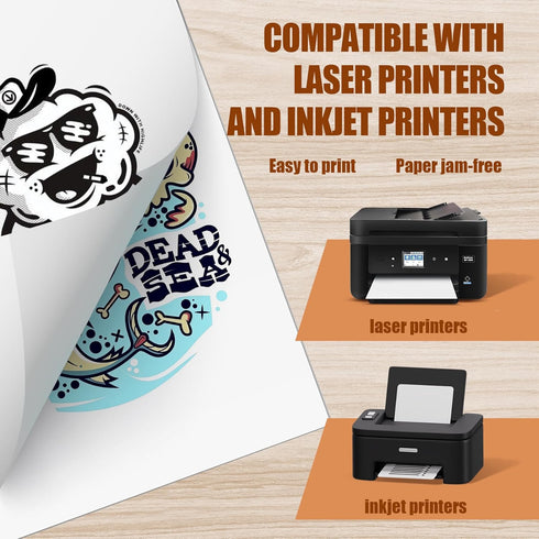 Dark Transfer Paper 8.5" x 11" - 20 Sheets, Iron On Transfer Paper for t Shirts Heat Press...