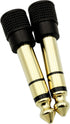 Audio Adapter 6.35mm (1/4 inch) Male to 3.5mm (1/8 inch) Female Stereo Headphone Connector Gold Plated, 2 Pack...