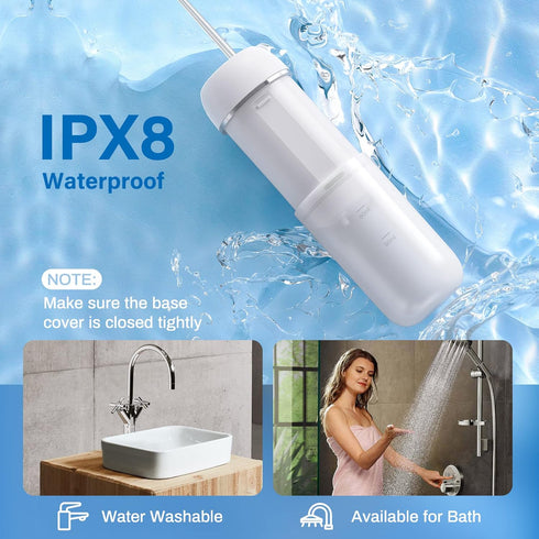 Water Flosser Cordless for Teeth, PONYFREE Mini Portable Oral Irrigator with 9 Pressure Modes, Teeth Cleaner Pick, Unique Pressure Stabilization T...