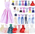10 Sets Doll Clothes Include 1 Pink Dress 9 Random Casual Outfits for 11.5 inch Girl Dolls...