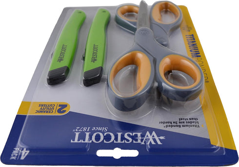 Westcott 8" Titanium Bonded Scissor Ceramic Cutter 4pk (17994)...