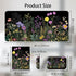 Large Gaming Mouse Pad and Mouse Wrist Rest,Desk Mat + Mouse Wrist Rest +Small Mouse Pad,Desk Accessories,Office Supplies,Wild Flower...