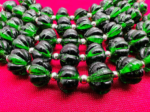 1 Strand Emerald Quartz 10 Pcs Beads Size 9Mm Melon Shape Cut Smooth Beads For Jewellery Making, Beading & Craft Supplies Kcrafts-Rk_K58...