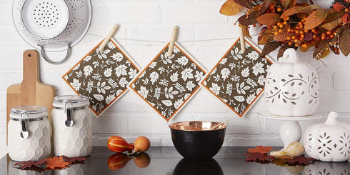 DII Swedish Dishcloths for Kitchen & Cleaning, Reusable, Machine Washable & Dishwasher Safe, Biodegradable, 7.75 x 6.75, It's Fall Y'all, 3 Piece...
