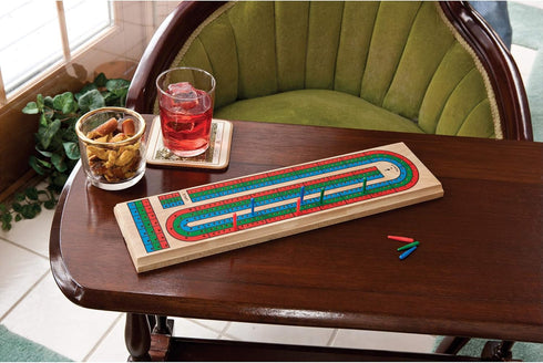 Mainstreet Classics Traditional Wooden Cribbage Board Game Set...