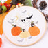 REEWISLY Halloween 4pcs Embroidery Kits with Patterns and Instructions, DIY Adult Beginner Embroidery Kits, Including 4 Plastic Embroidery Rings, ...
