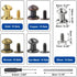 YORANYO 75 Sets 8MM Round Head Button Stud for Leather Chicago Screws Spikes and Stud Leather Rivets Screws Button Rivets for Repair and Decorate ...