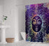 Sun Moon Shower Curtain Burning Sun with Star Psychedelic Theme Bath Curtain, Washable Upgrade Polyester Fabric for Bathroom Set with Hooks, Purpl...